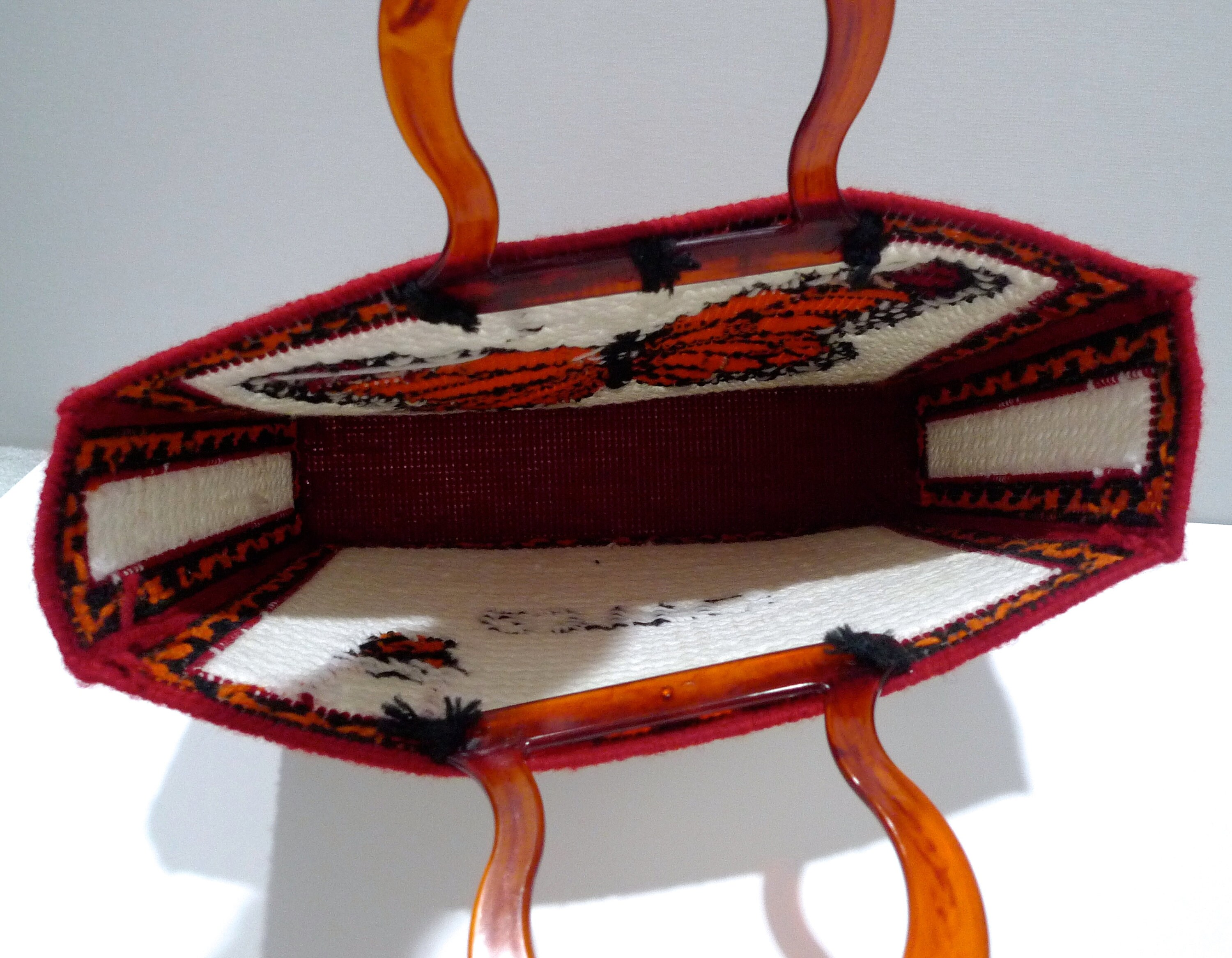 Monarch Needlepoint Tote Bag With Initals E.m.o. on Back