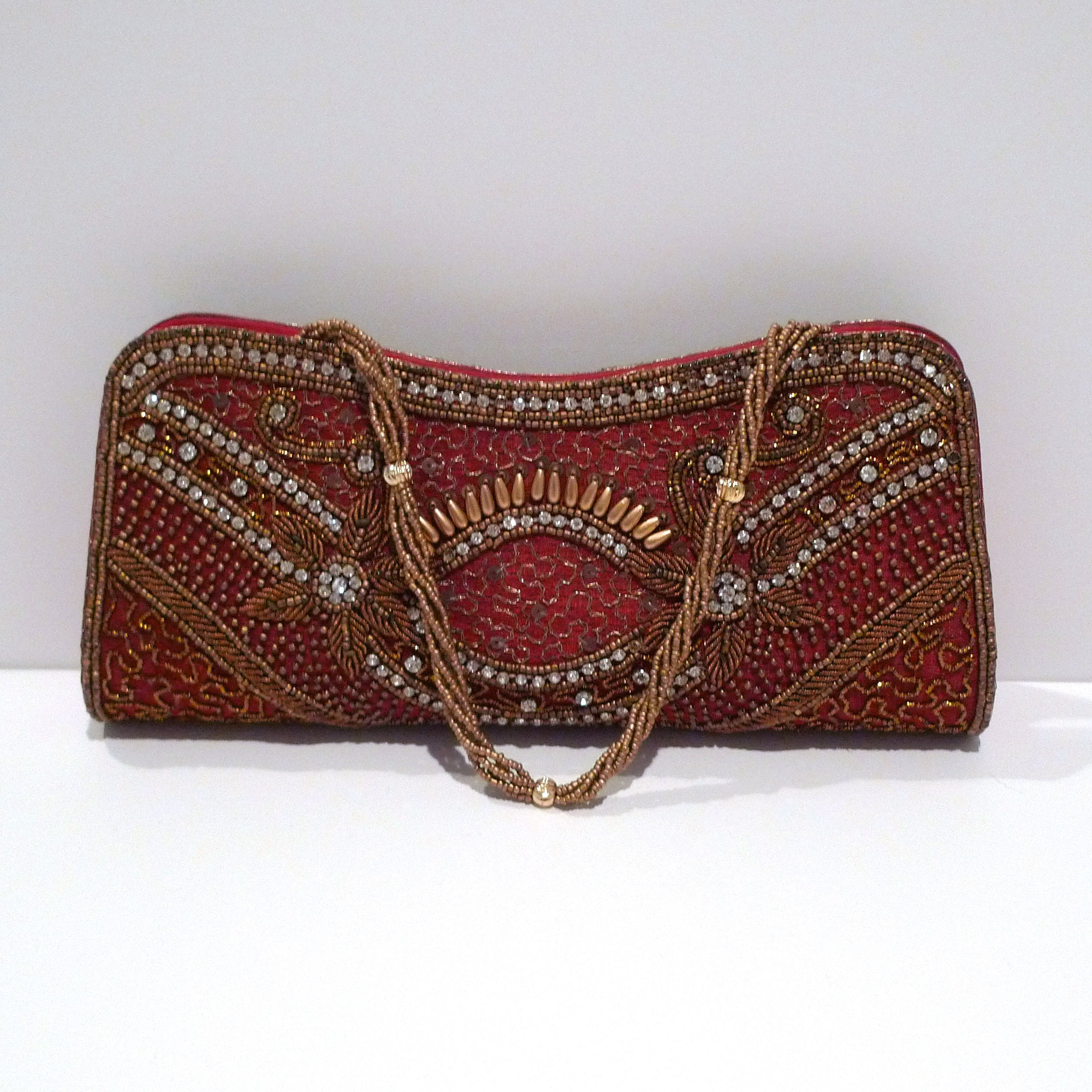 Limited edition of Embroidered Vintage Tribal BOHO wallet clutch purse Butterfly 