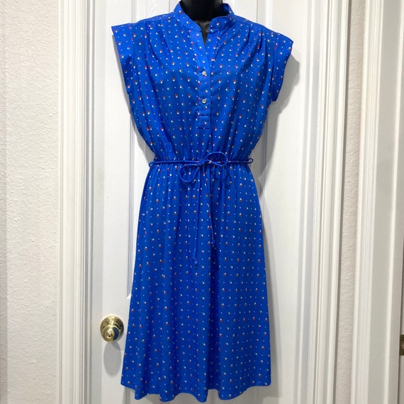 Blue Knit Dress by Byer Too! with Matching String… - image 2