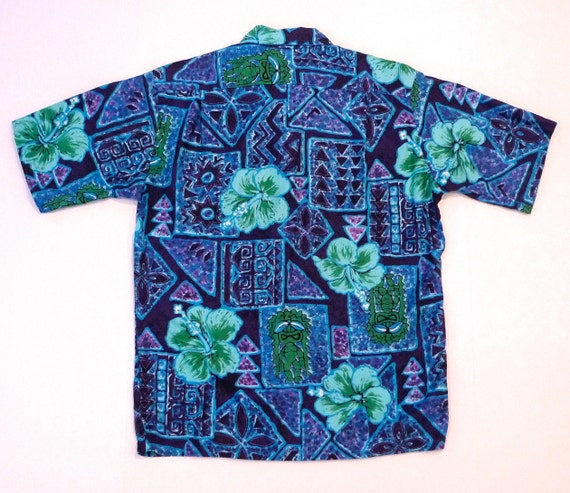 Barefoot Paradise Hawaiian Shirt 1960s Vintage Ti… - image 4