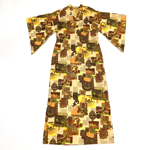 Alice Polynesian Fashions Maxi Dress Vintage 1960… - image 1