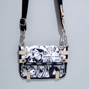 Tokidoki X Lesportsac White and Black Tutti Crossbody Small Bag