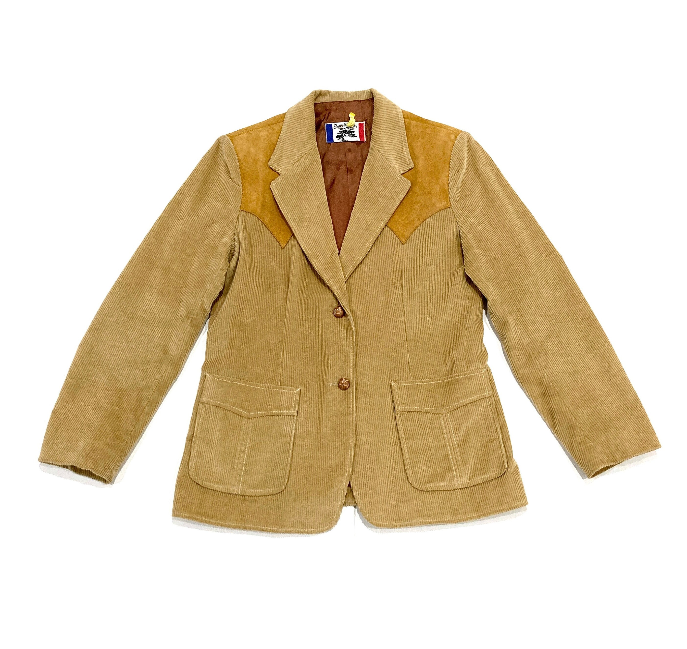 Elbow Pads Women's Blazer With Leather Elbow Patches Plaid