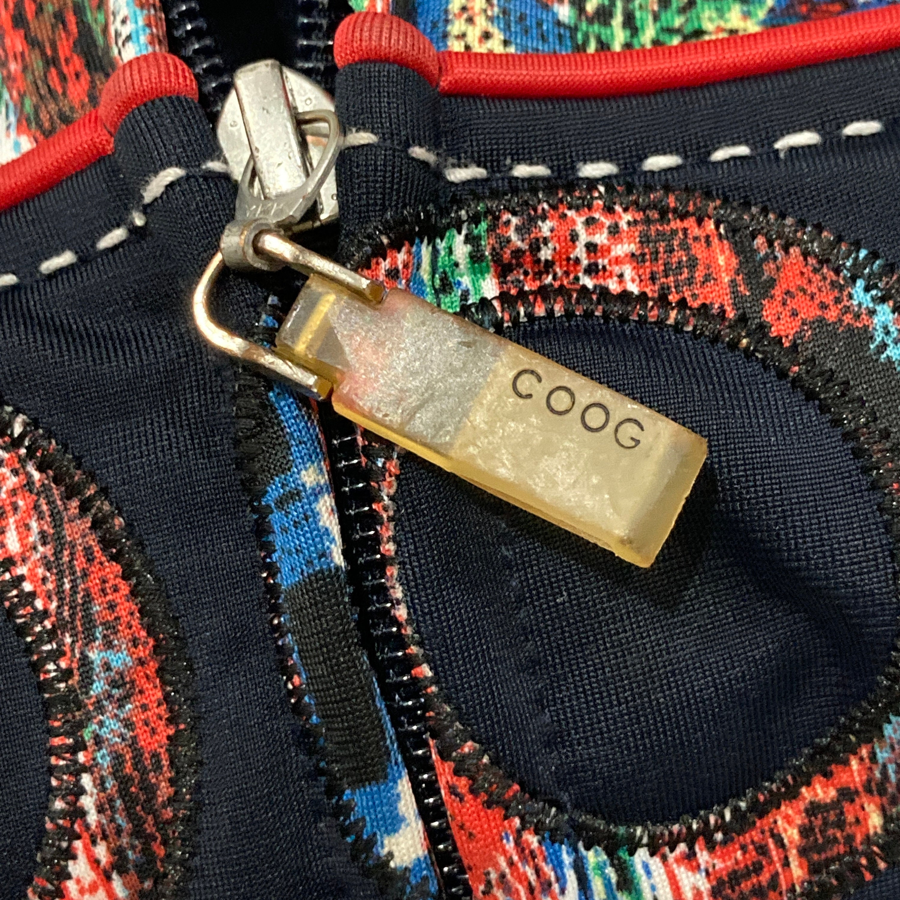 Coogi Track Jacket Vintage Patchwork Logo and Embroidery