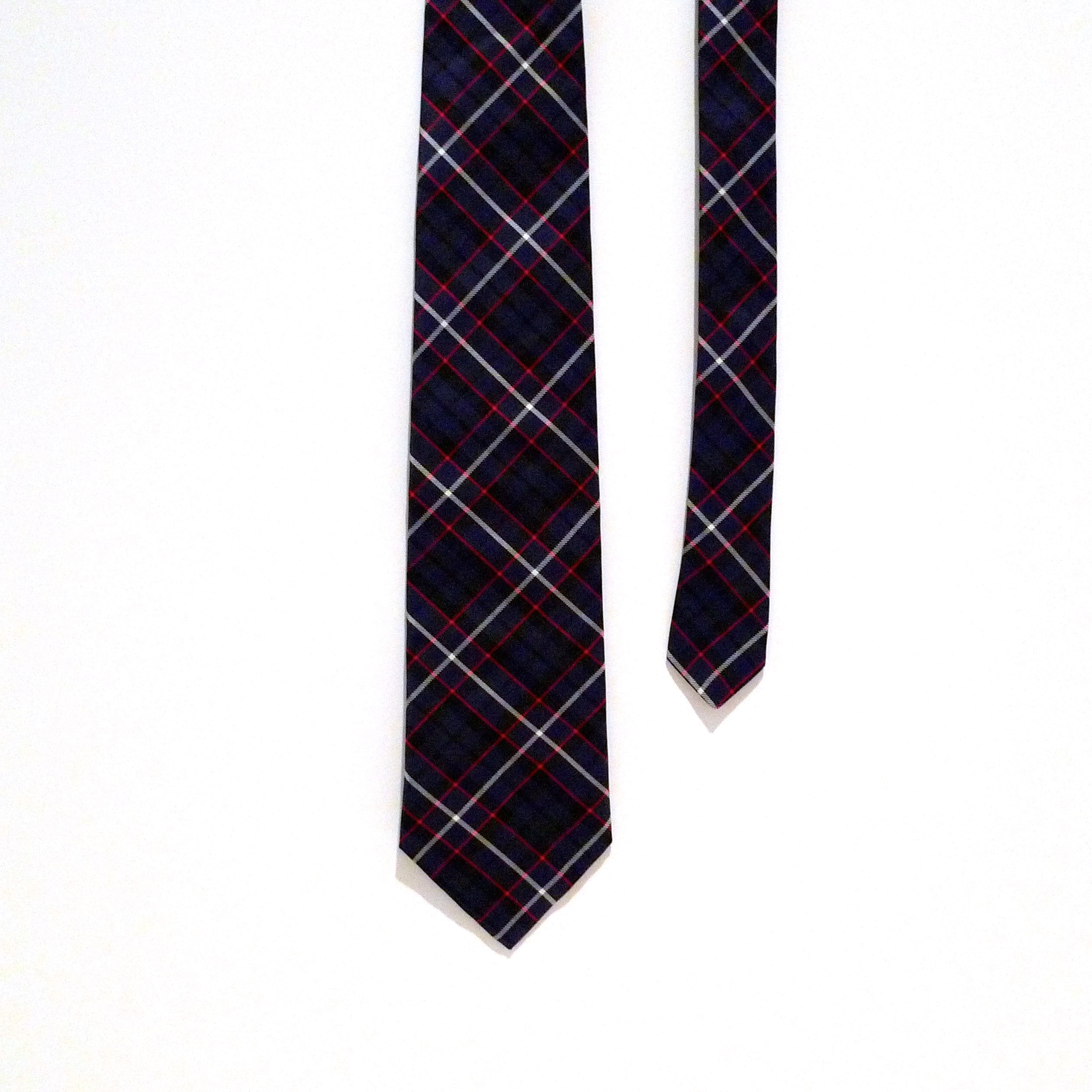 Brooks Brothers Makers Tie 1960s 1970s Vintage Plaid Silk Necktie