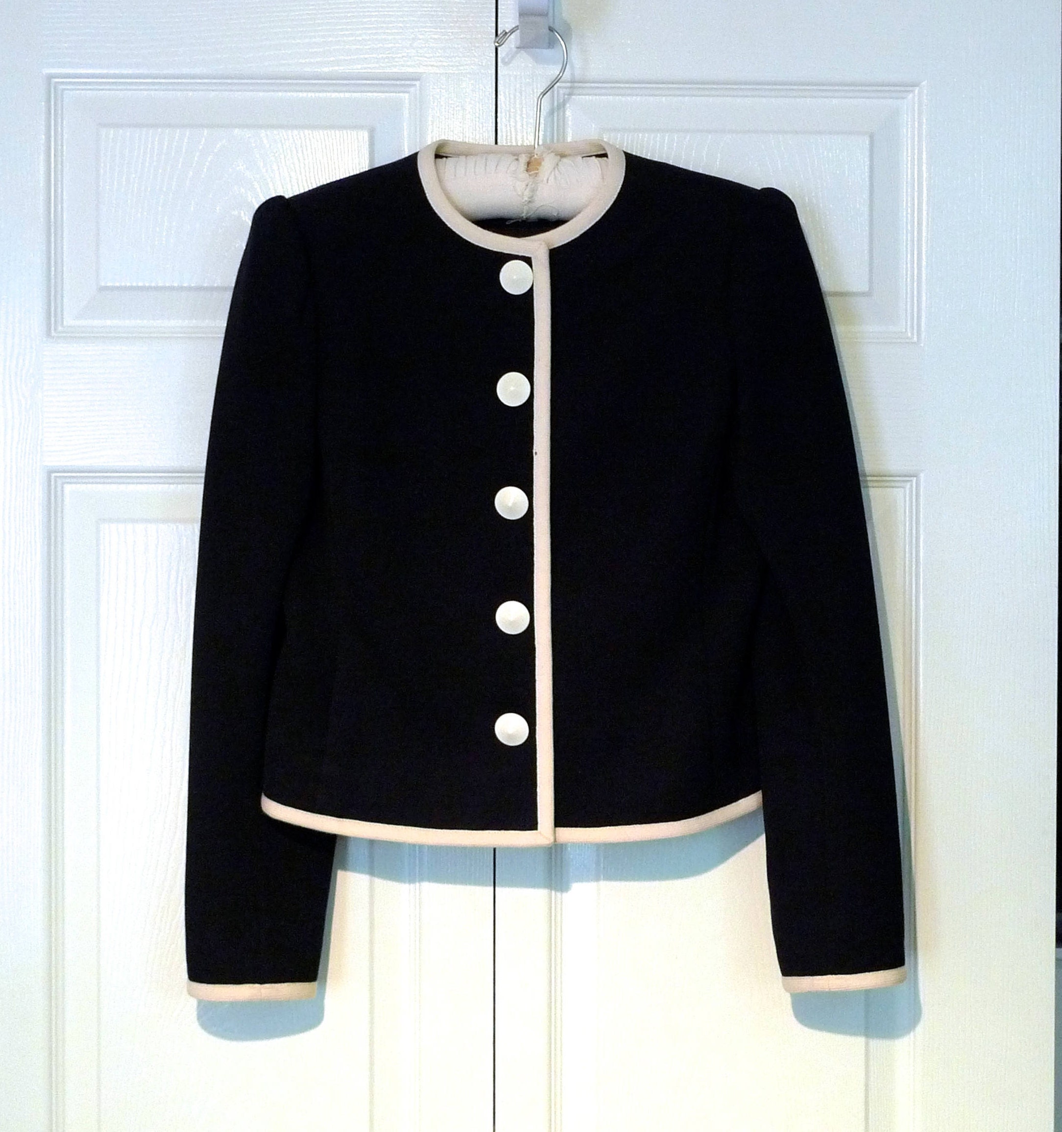 Yves Saint Laurent Jacket Vintage YSL Black Cropped Jacket | Etsy