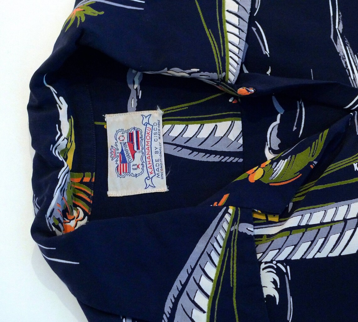 Duke Kahanamoku Hawaiian Shirt 1940s Vintage Aloha Shirt Cisco - Etsy