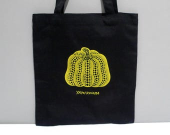 Yayoi Kusama Pumpkin Tote Bag - CMA Cleveland Museum of Art Exhibition Top Handle Bag / Infinity Mirrors Pumpkin Bag / Original Museum Tote