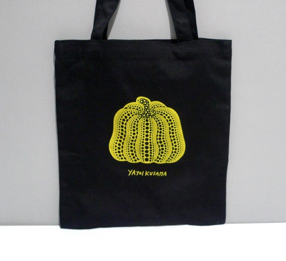 Yayoi Kusama Pumpkin Tote Bag - CMA Cleveland Museum of Art Exhibition Top Handle Bag / Infinity Mirrors Pumpkin Bag / Original Museum Tote