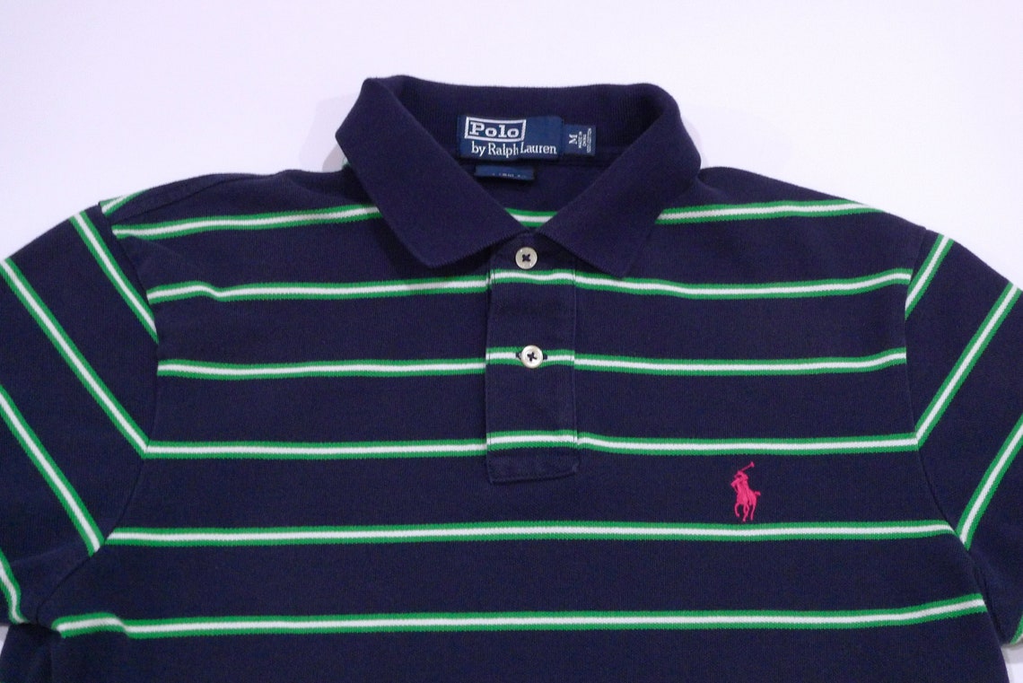 Polo by Ralph Lauren Polo Shirt Vintage Dark Blue and Green | Etsy