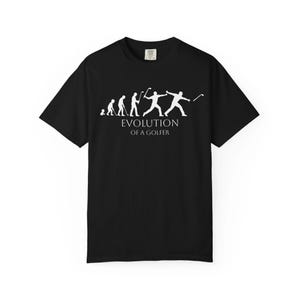 Evolution of Golf - Unisex - Black Graphic Tee