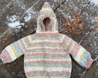infant hooded back zipper sweater 12 month size