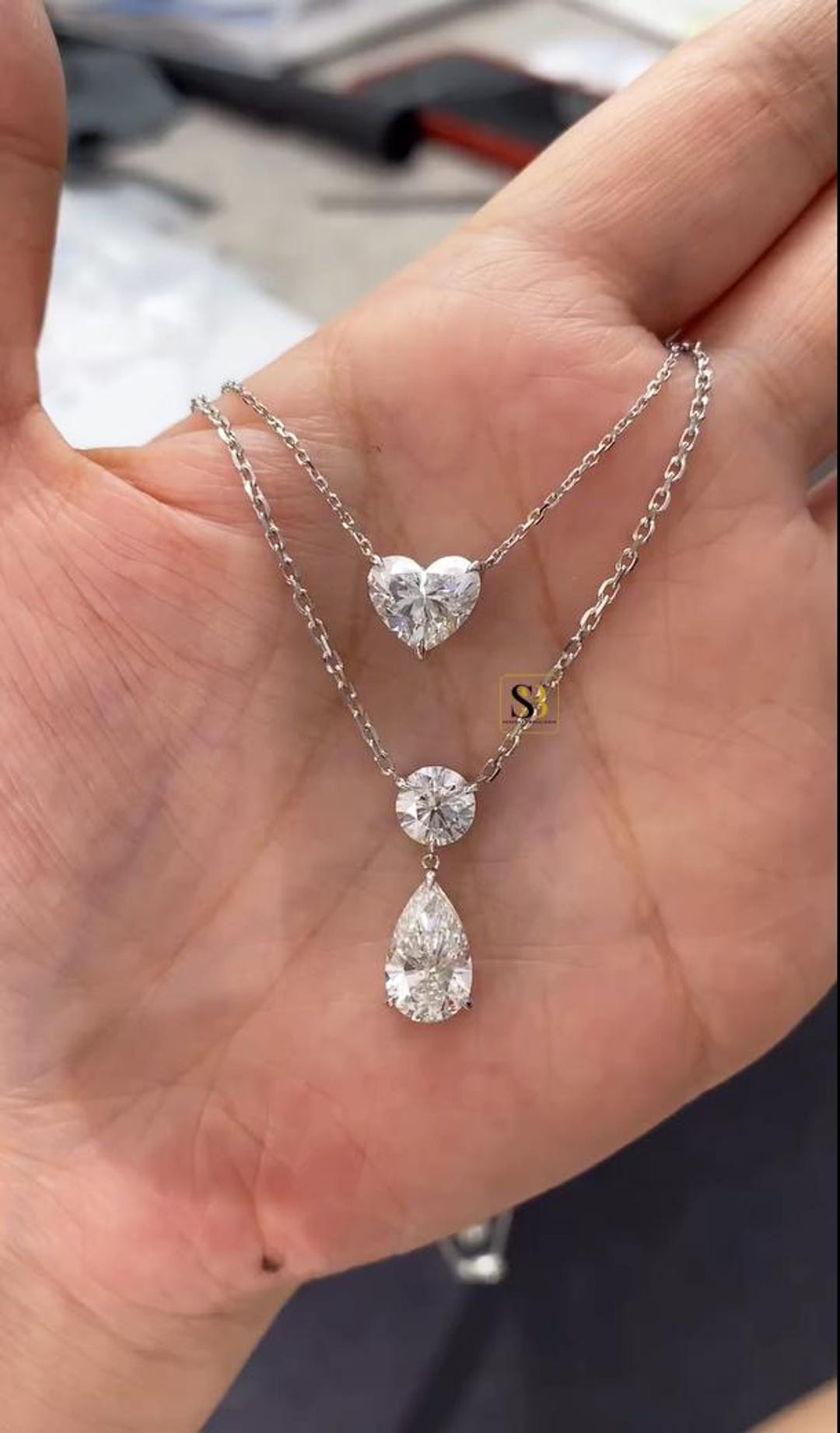 Custom Double Layering Necklace, Multi Strand Necklace, Solitaire ...
