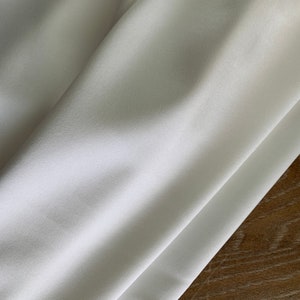 Fabric | Recycled Satin | Off-white | Eco-friendly | Formalwear | Bridal | RePET | Made from Plastic Bottles | By the Yard
