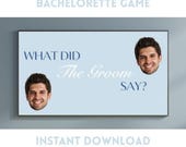 Bachelorette Game: What Did The Groom Say - Editable Canva Template (Digital Download)