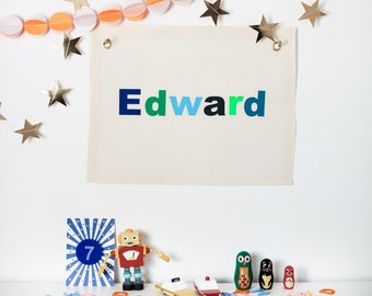 Personalised Multi Colour Name Banner Flag