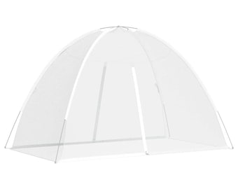 Double Bed Mosquito Net with Opening | High-Density 220 Mesh Mosquito Net | Insect Protection | White 200x120x130 cm