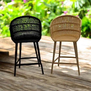 Rattan bar stool - Etsy 日本