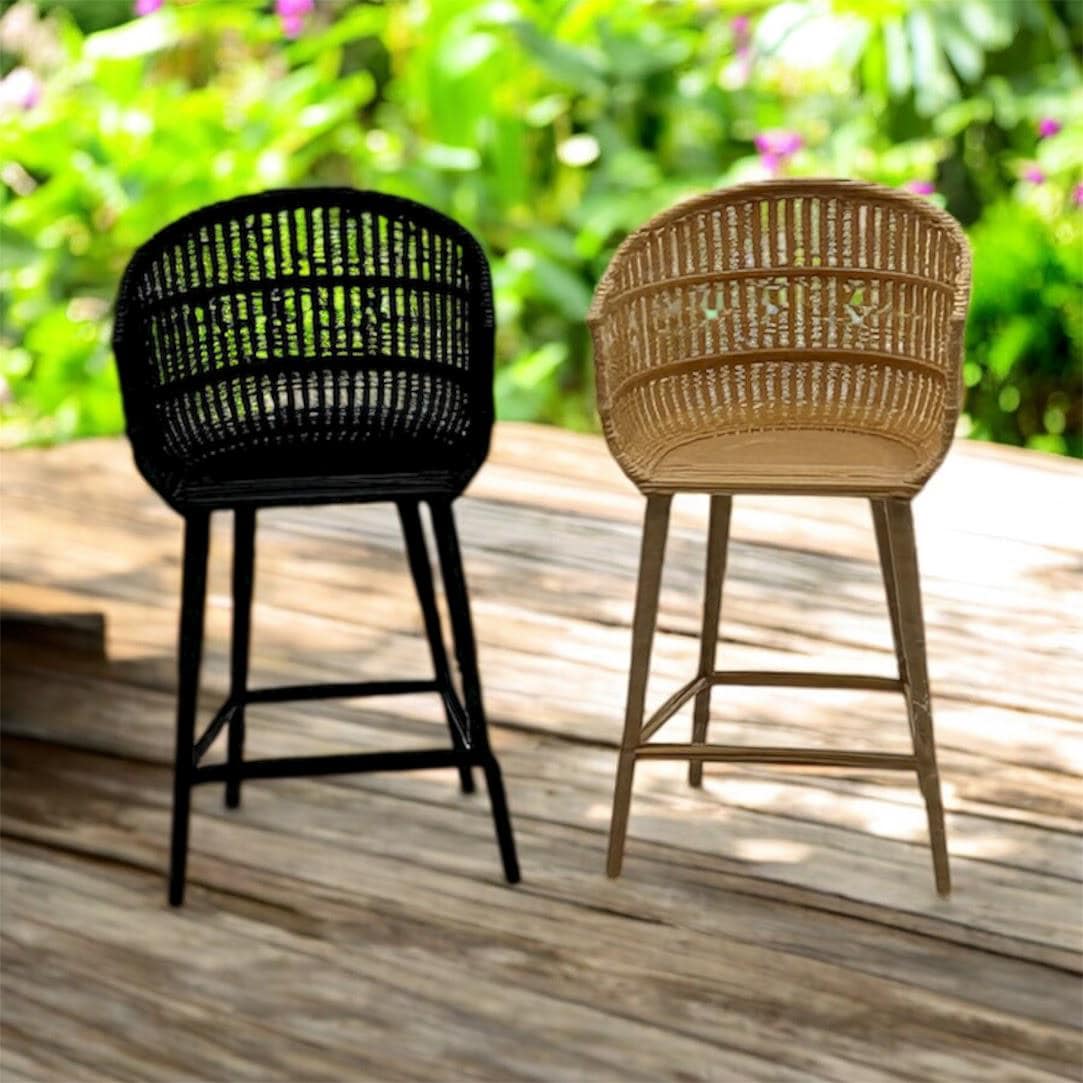 Rattan bar stool - Etsy 日本