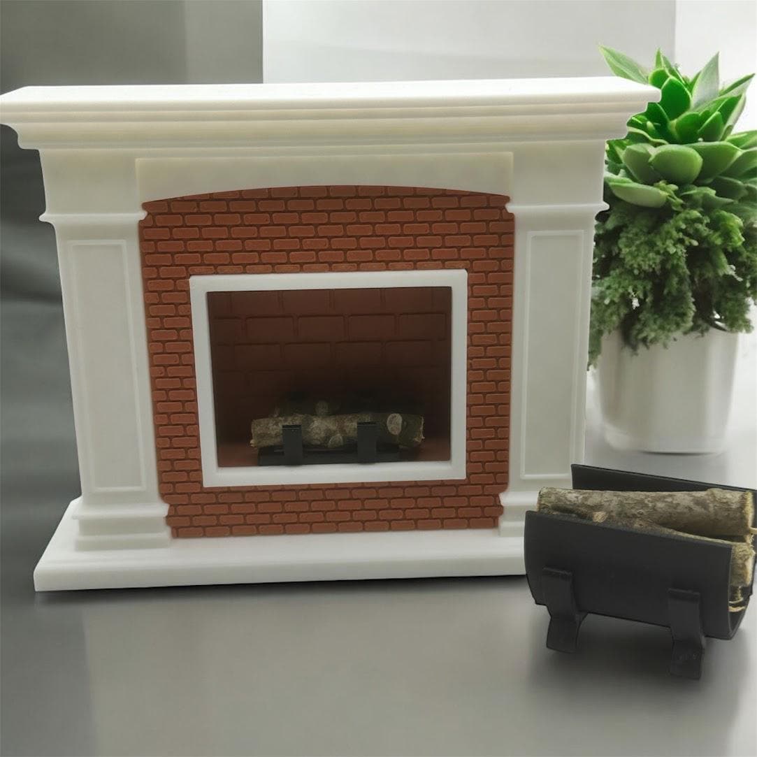 Brick fireplace - Etsy México, image size:1083x1083