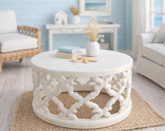 Ronde salontafel voor poppenhuis, schaal 1.12