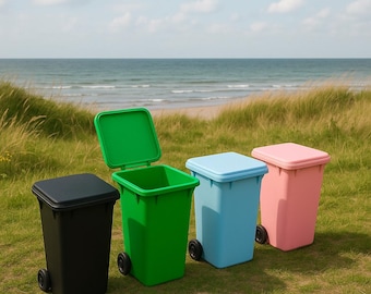 1.12 scale Dollhouse Outdoor Trash Can
