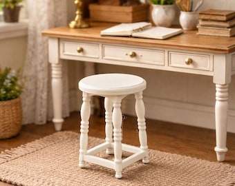 1.12 Scale Dollhouse Miniature Desk Stool