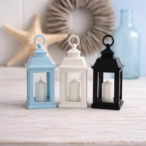 1.12 Scale Dollhouse Medium Lantern with candle.