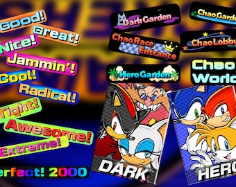 Sonic Adventure 2 STICKERS - UI Gamecube