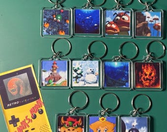 Super Mario 64 Painting Keychains - N64 Castle Gallery Art, SM64