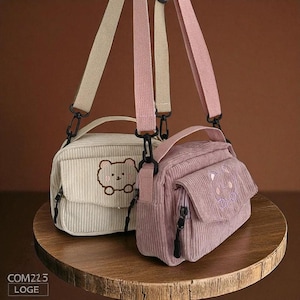 Charming Canvas Mini Shoulder Bag – Simple Solid Color Crossbody for Girls & Women