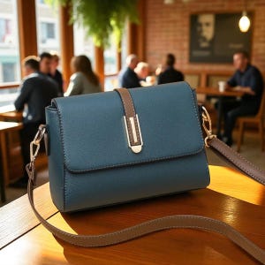 LustraGlow Sling Satchel – Sleek PU Leather Crossbody & Shoulder Bag for Women
