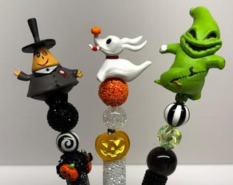 Beaded Oogie, Zero and Mayor Pen with Free Refill Included