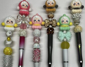 Beaded SKULLPANDA Pen with Free Refill Included