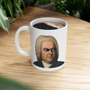 Classic-y Ceramic Mug - Personalized Gift for Classical Music Lovers, Funny Cup, Home Décor, Office Mug, Bach Classical Music