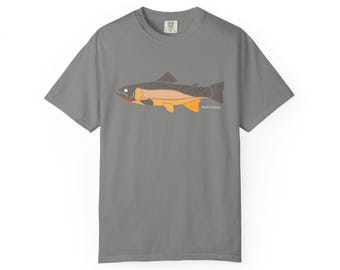 Cutthroat Trout T-Shirt: Minimalist Fly Fishing Tee, Nature Lover Gift