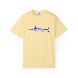 White Marlin Unisex T-shirt, Fishing Shirt, Minimalist Fish Tee, Ocean Lover Gift, Summer Beach Apparel