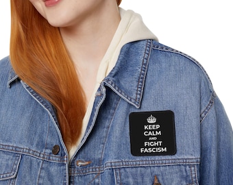 Keep Calm Fight Fascism Patch - Vintage WWII-stijl geborduurd opstrijkbaar