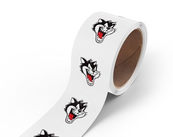 Sehr wilde Pussies gegen Faschismus runde Aufkleber Etikettenrollen - Anti Trump keine Könige feministische Demonstration