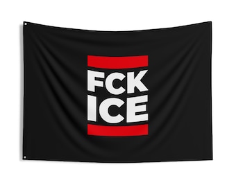 FCK ICE Flagge - Einwanderrechte-Protestfahne gegen Inhaftierung & Staatsgewalt