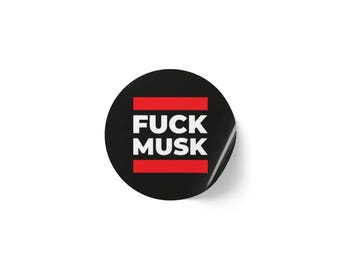Fuck Musk Round Sticker Label Rolls