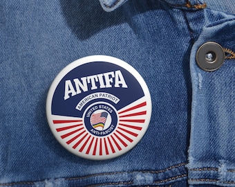 Antifa Amerikanischer Kämpfer USA Antifaschist Pin Button Politischer Aktivist Abzeichen für Gleichheit, Gerechtigkeit und Freiheit