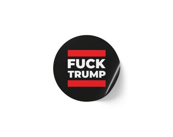 Fuck Trump Round Sticker Label Rolls