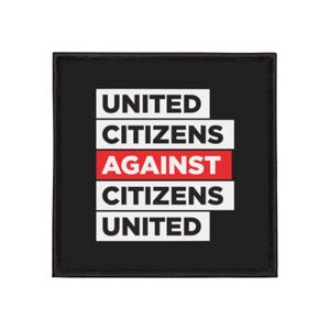 United Citizens Iron-On Patch: Political Activist Badge