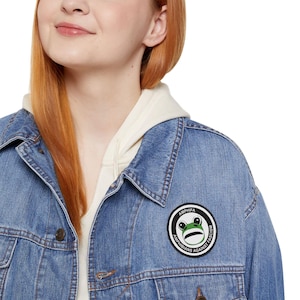 Amphifa Iron On Patch | Amphibians Against Fascism | Portland Frog Antifascist Patch | No Kings Protest Patch