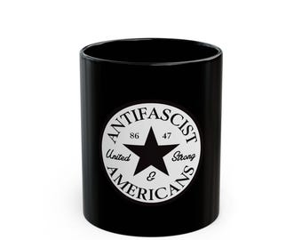 Antifaschistische Amerikaner Becher - Pro-Demokratie Keramik Kaffeetasse