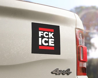 FCK ICE Automagnet - Auffälliger Anti-ICE-Protestmagnet für Aktivisten