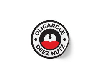 Oligargle Deez Nutz Round Sticker Label Rolls