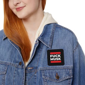 Fuck Musk Iron-On Patch: Hip Hop Style Political Applique