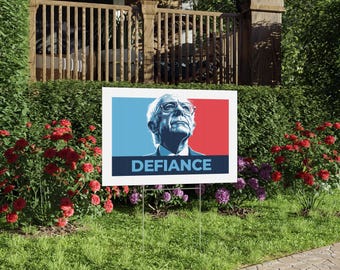 Bernie Sanders Defiance Rasenschild | Moderner Politischer Dekor